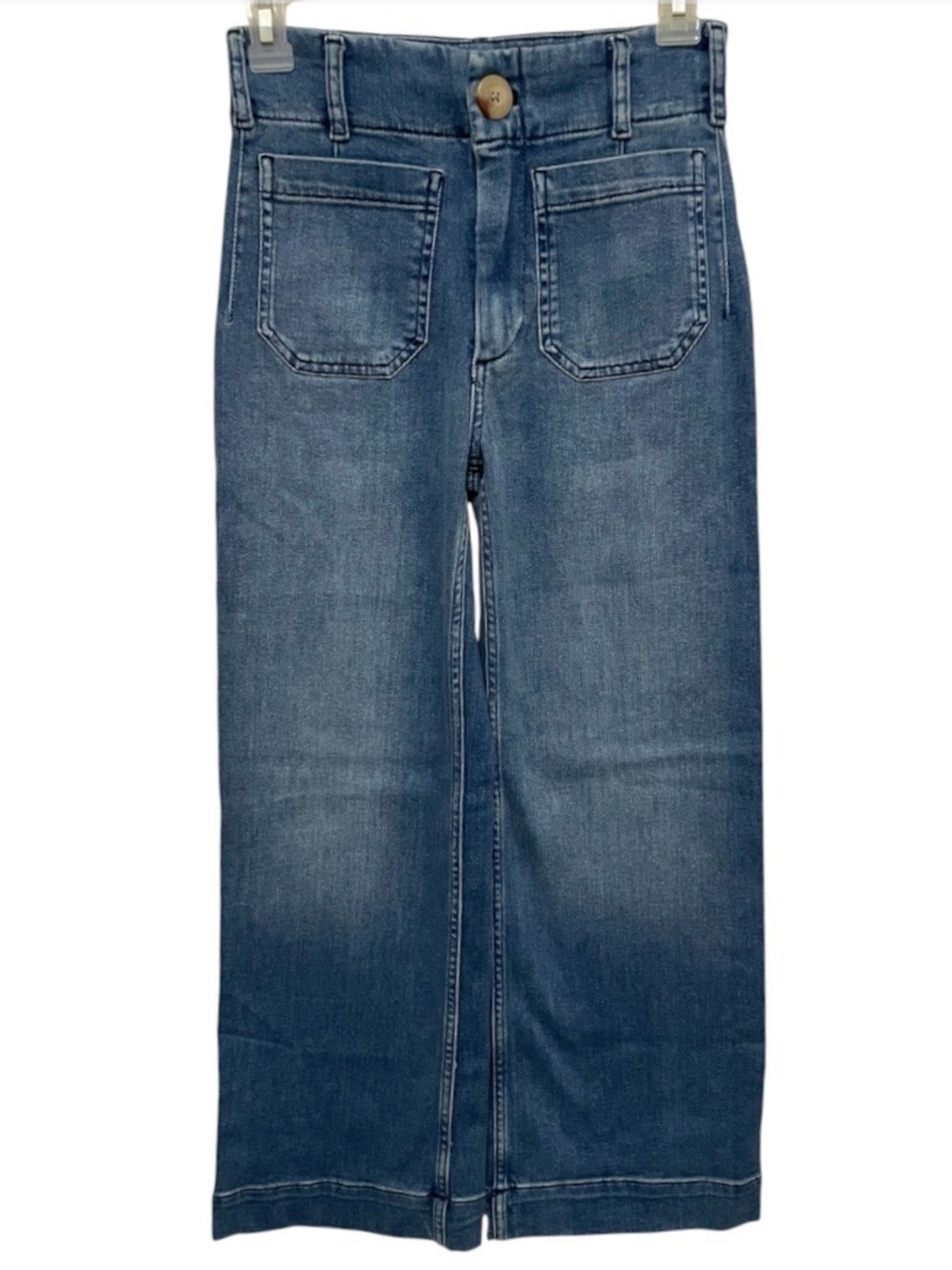 Maeve the Colette high rise wide leg crop pant denim medium NEW